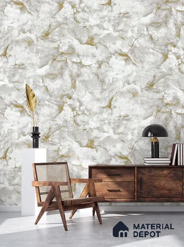 10257-5 | 5.18 Meter x 42 Inch PVC Marble Look Wallpaper - 59.5 Sq. Ft. | Minimum 10% wastage during installation