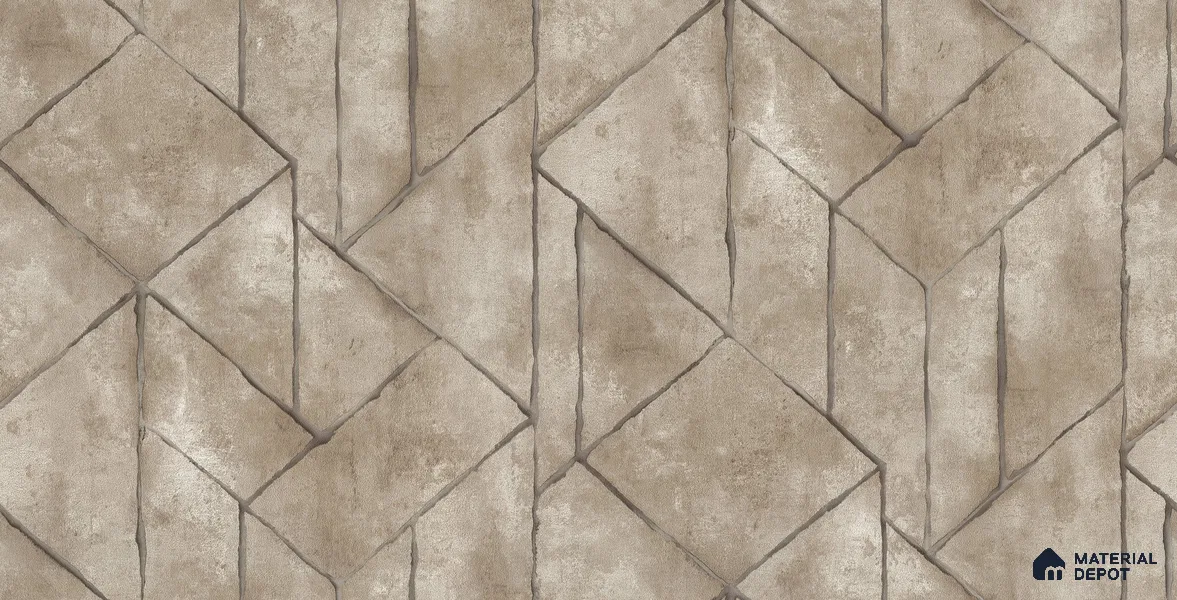10256-3 | 5.18 Meter x 42 Inch PVC Geometric Look Wallpaper - 59.5 Sq. Ft. | Minimum 15% wastage during installation