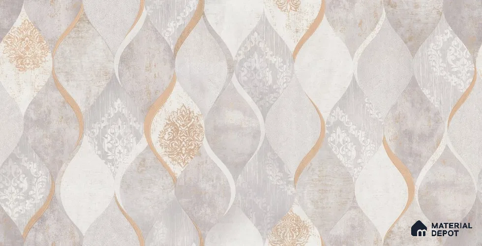 10253-2 | 5.18 Meter x 42 Inch PVC Patterned Look Wallpaper - 59.5 Sq. Ft. | Minimum 15% wastage during installation