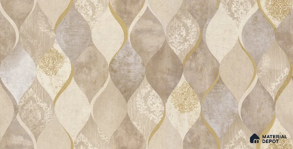 10253-3 | 5.18 Meter x 42 Inch PVC Patterned Look Wallpaper - 59.5 Sq. Ft. | Minimum 15% wastage during installation