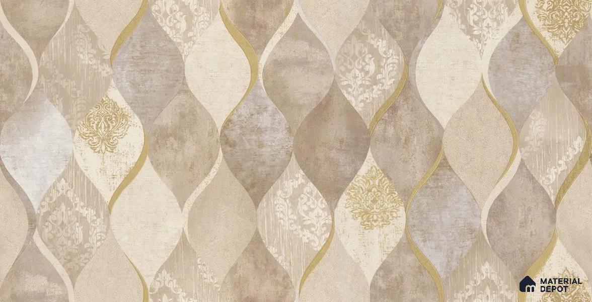 10253-3 | 5.18 Meter x 42 Inch PVC Patterned Look Wallpaper - 59.5 Sq. Ft. | Minimum 15% wastage during installation
