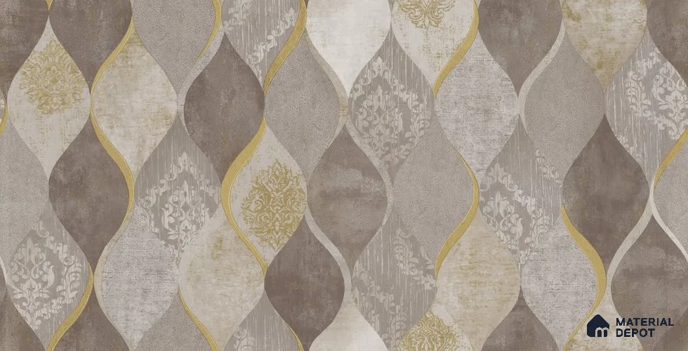 10253-4 | 5.18 Meter x 42 Inch PVC Patterned Look Wallpaper - 59.5 Sq. Ft. | Minimum 15% wastage during installation