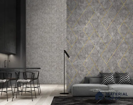 10239-5 | 5.18 Meter x 42 Inch PVC Geometric Look Wallpaper - 59.5 Sq. Ft. | Minimum 15% wastage during installation