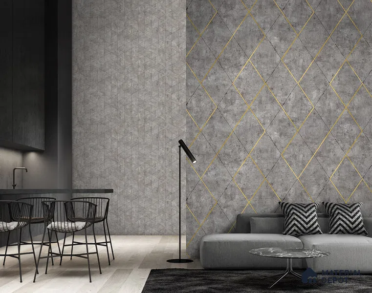 10239-5 | 5.18 Meter x 42 Inch PVC Geometric Look Wallpaper - 59.5 Sq. Ft. | Minimum 15% wastage during installation