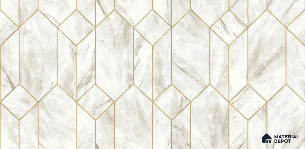 10234-1 | 5.18 Meter x 42 Inch PVC Geometric Look Wallpaper - 59.5 Sq. Ft. | Minimum 15% wastage during installation