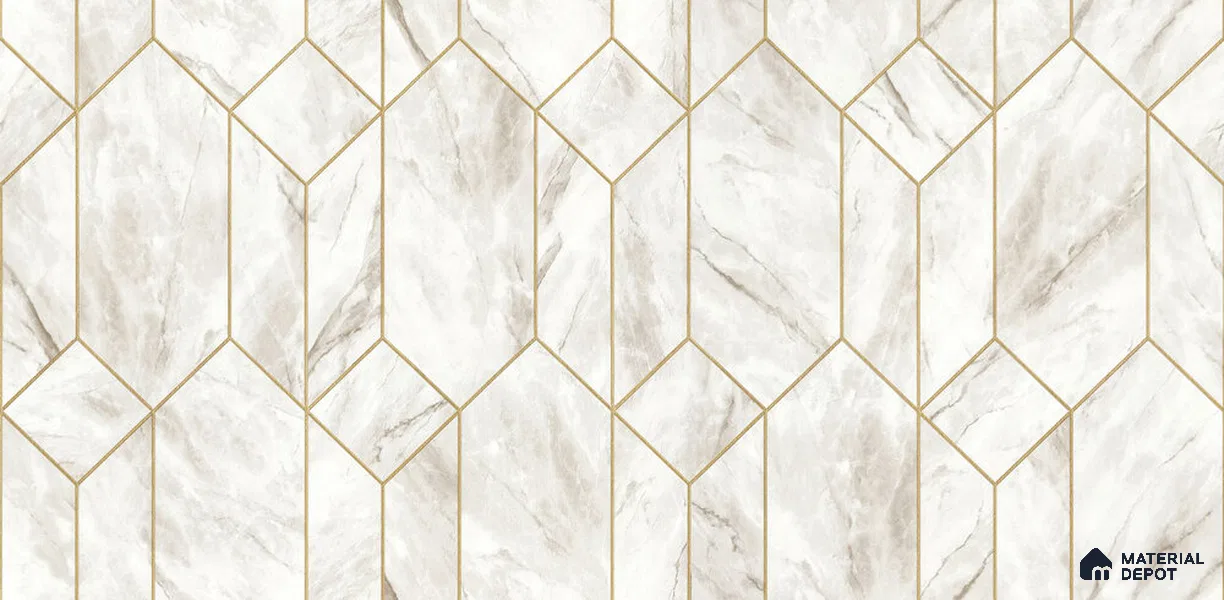 10234-1 | 5.18 Meter x 42 Inch PVC Geometric Look Wallpaper - 59.5 Sq. Ft. | Minimum 15% wastage during installation