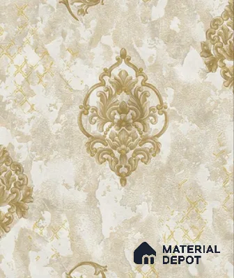 WP6512 | 9.5 Meter x 21 Inch Vinyl Base Paper Damask Look Wallpaper - 54.54 Sq. Ft. | Minimum 15% wastage during installation