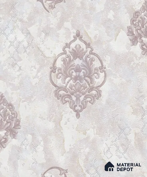 WP6516 | 9.5 Meter x 21 Inch Vinyl Base Paper Damask Look Wallpaper - 54.54 Sq. Ft. | Minimum 15% wastage during installation