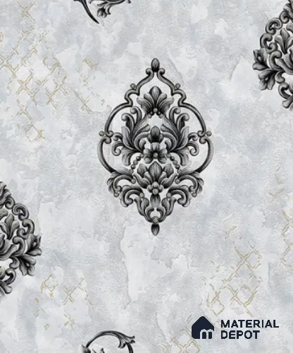 WP6506 | 9.5 Meter x 21 Inch Vinyl Base Paper Damask Look Wallpaper - 54.54 Sq. Ft. | Minimum 15% wastage during installation