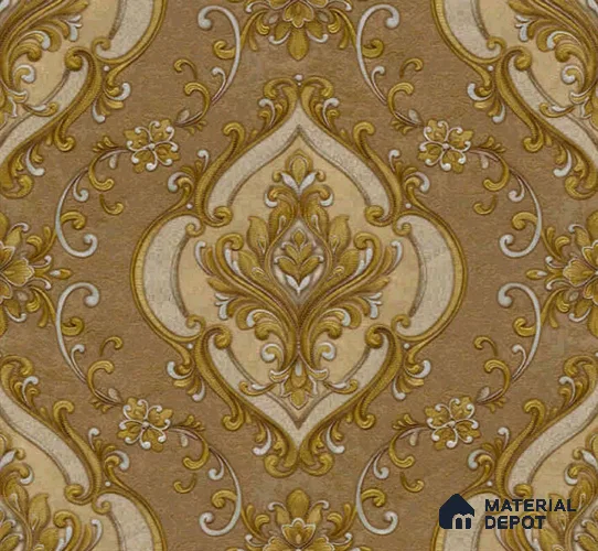 WP401-1 | 9.5 Meter x 21 Inches Damask look Wallpaper - 54.54 Sq. Ft. | Minimum 15% wastage during installation