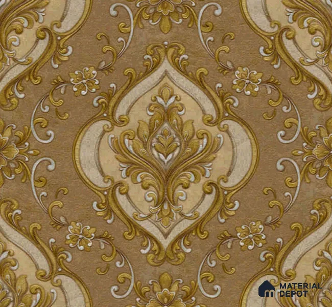 WP401-1 | 9.5 Meter x 21 Inches Damask look Wallpaper - 54.54 Sq. Ft. | Minimum 15% wastage during installation