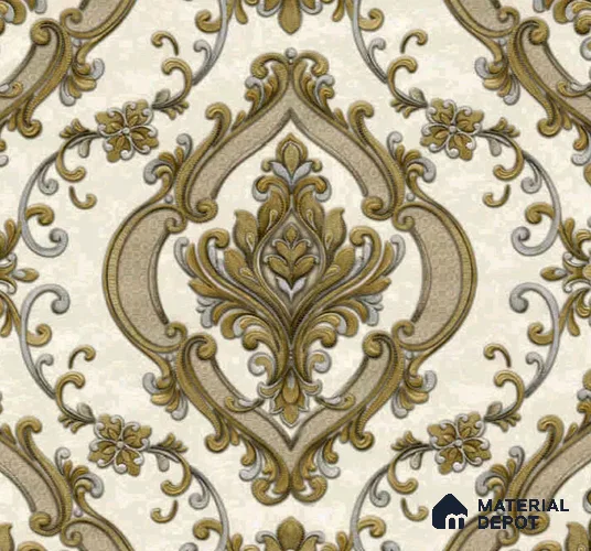 WP401-4 | 9.5 Meter x 21 Inches Damask look Wallpaper - 54.54 Sq. Ft. | Minimum 15% wastage during installation