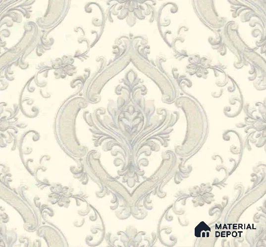 WP401-10 | 9.5 Meter x 21 Inches Damask look Wallpaper - 54.54 Sq. Ft. | Minimum 15% wastage during installation