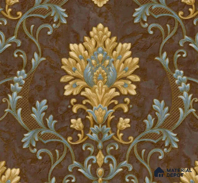 WP401-21 | 9.5 Meter x 21 Inches Damask look Wallpaper - 54.54 Sq. Ft. | Minimum 15% wastage during installation