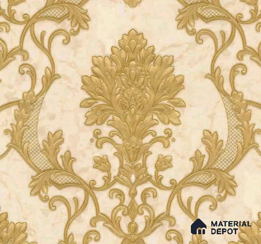 WP401-24 | 9.5 Meter x 21 Inches Damask look Wallpaper - 54.54 Sq. Ft. | Minimum 15% wastage during installation