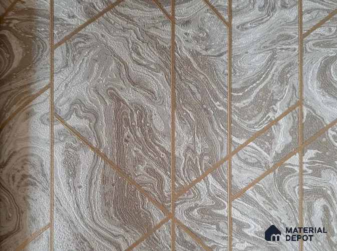 10197-4 | 10 Meter x 21 Inch Non Woven Geometric Look Wallpaper - 57 Sq. Ft. | Minimum 15% wastage during installation