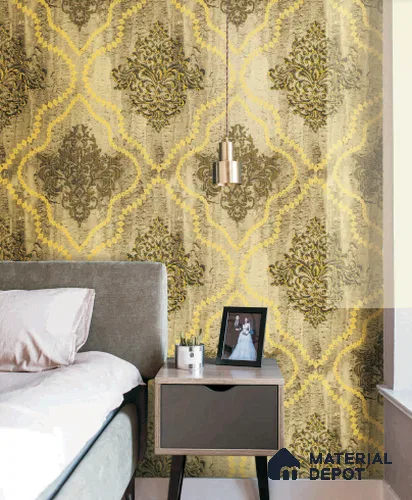 Rahira Series RH8005 10 Meter x 21 Inches Patterned look Wallpaper - 57.05 Sq. Ft. | Minimum 15% wastage during installation