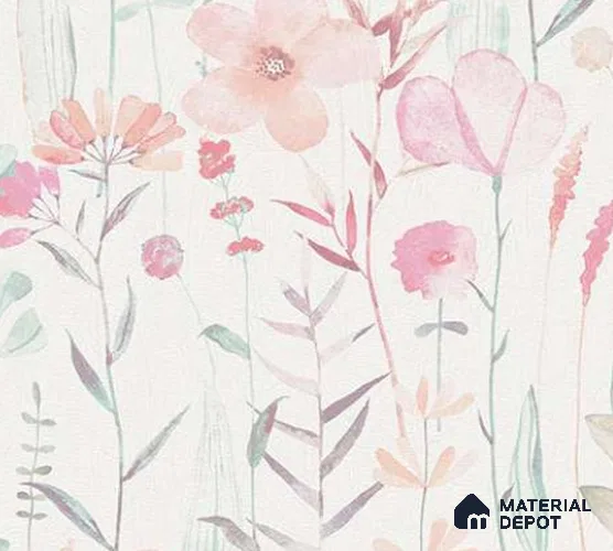 88112 | 10 Meter x 21 Inch PVC Florals Look Wallpaper - 57 Sq. Ft. | Minimum 15% wastage during installation