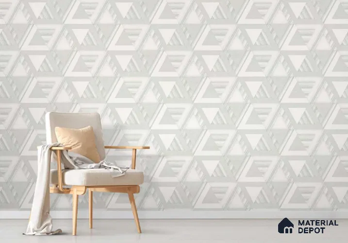 23303 | 10 Meter x 21 Inch PVC Geometric Look Wallpaper - 57 Sq. Ft. | Minimum 15% wastage during installation