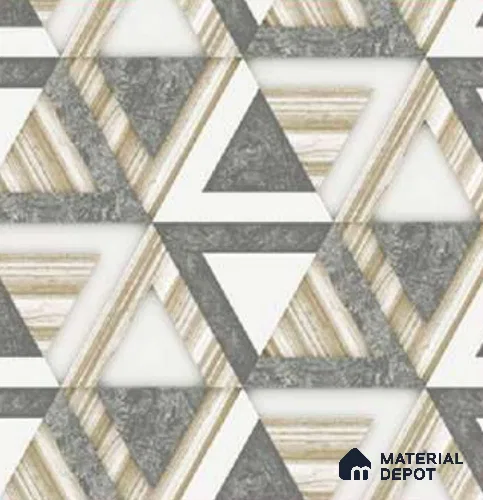23302 | 10 Meter x 21 Inch PVC Geometric Look Wallpaper - 57 Sq. Ft. | Minimum 15% wastage during installation