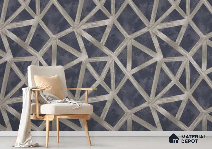 23307 | 10 Meter x 21 Inch PVC Geometric Look Wallpaper - 57 Sq. Ft. | Minimum 15% wastage during installation