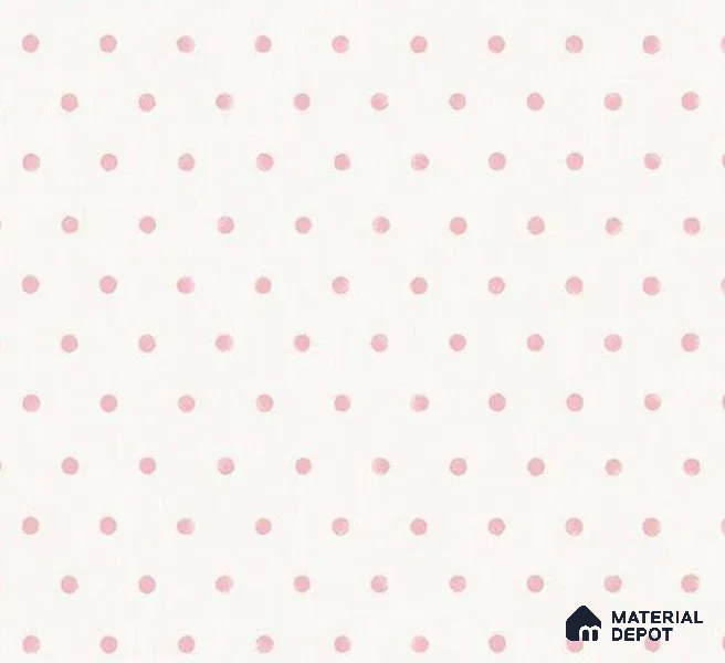 58141 | White Polka Dots PVC Textured Wallpaper - 10 Meter x 21 Inch, 57 Sq. Ft. (Min. 15% Wastage)