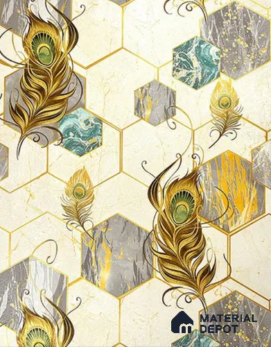 931702 | 10 Meter x 21 Inch PVC Patterned Look Wallpaper - 57 Sq. Ft.
