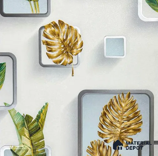 931801 | 10 Meter x 21 Inch PVC Patterned Look Wallpaper - 57 Sq. Ft.