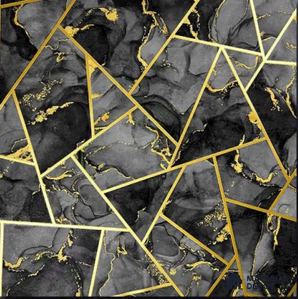 931506 | Black Triangle Facets PVC Geometric Wallpaper - 10 Meter x 21 Inch, 57 Sq. Ft.