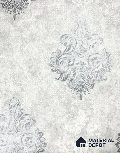 931201 | 10 Meter x 21 Inch PVC Damask Look Wallpaper - 57 Sq. Ft.
