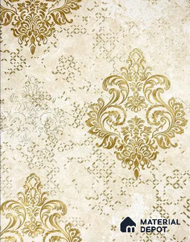 931202 | 10 Meter x 21 Inch PVC Damask Look Wallpaper - 57 Sq. Ft.