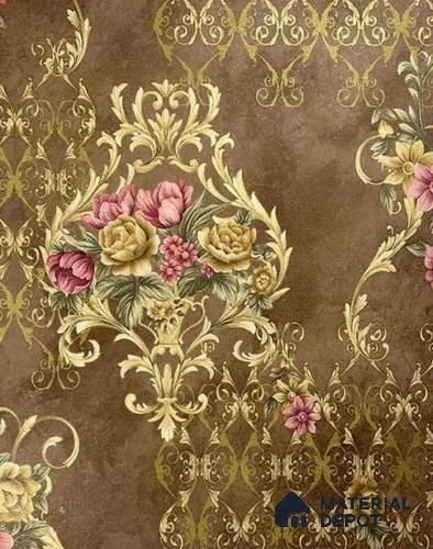 931902 | 10 Meter x 21 Inch PVC Damask Look Wallpaper - 57 Sq. Ft.