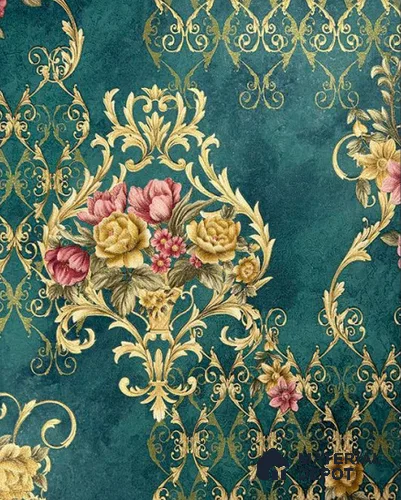 931903 | 10 Meter x 21 Inch PVC Damask Look Wallpaper - 57 Sq. Ft.