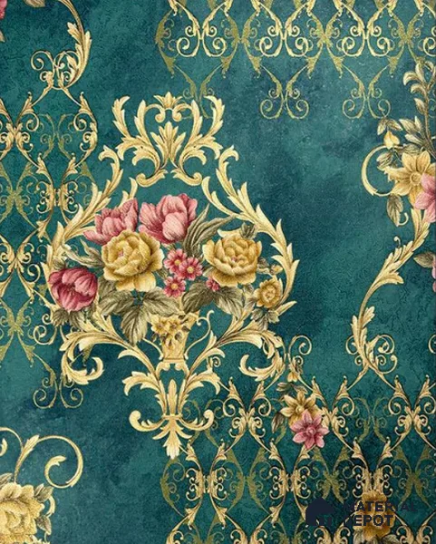 931903 | 10 Meter x 21 Inch PVC Damask Look Wallpaper - 57 Sq. Ft.
