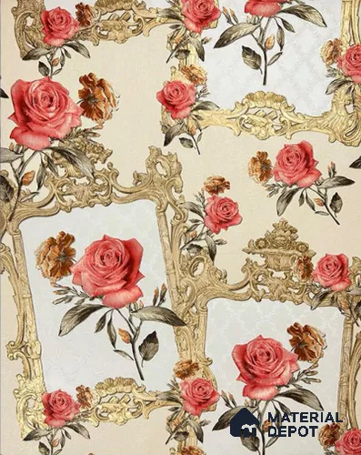 931603 | 10 Meter x 21 Inch PVC Florals Look Wallpaper - 57 Sq. Ft.