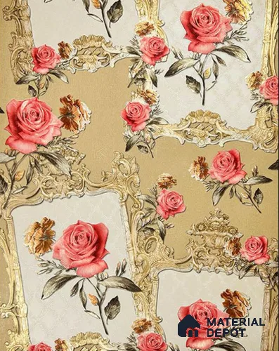 931605 | 10 Meter x 21 Inch PVC Florals Look Wallpaper - 57 Sq. Ft.