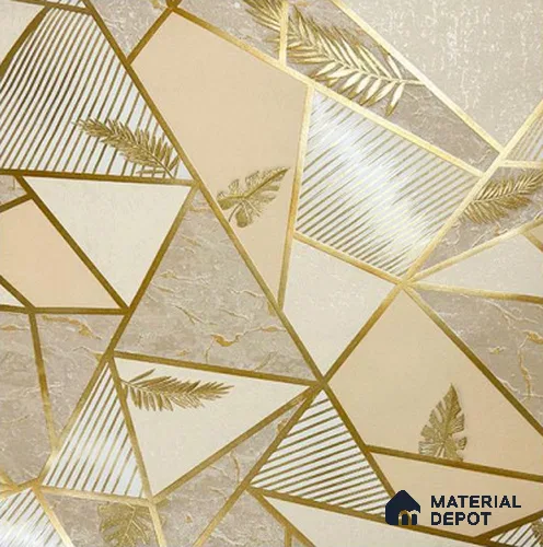 930011 | 10 Meter x 21 Inch PVC Geometric Look Wallpaper - 57 Sq. Ft.