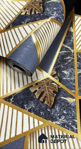 930015 | 10 Meter x 21 Inch PVC Geometric Look Wallpaper - 57 Sq. Ft.