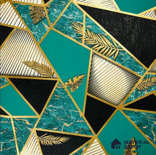 930017 | 10 Meter x 21 Inch PVC Geometric Look Wallpaper - 57 Sq. Ft.