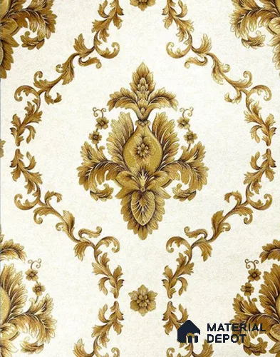 930021 | 10 Meter x 21 Inch PVC Damask Look Wallpaper - 57 Sq. Ft.