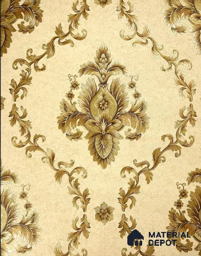 930022 | 10 Meter x 21 Inch PVC Damask Look Wallpaper - 57 Sq. Ft.