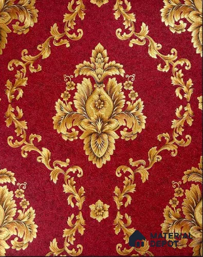 930025 | 10 Meter x 21 Inch PVC Damask Look Wallpaper - 57 Sq. Ft.