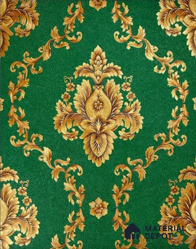 930026 | 10 Meter x 21 Inch PVC Damask Look Wallpaper - 57 Sq. Ft.