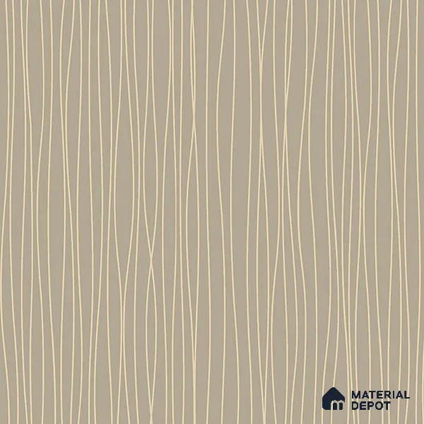 34507-3 | Taupe Wavy Lines PVC Textured Wallpaper - 5 Meter x 41.7 Inches, 56.99 Sq. Ft. (Min. 15% Wastage)