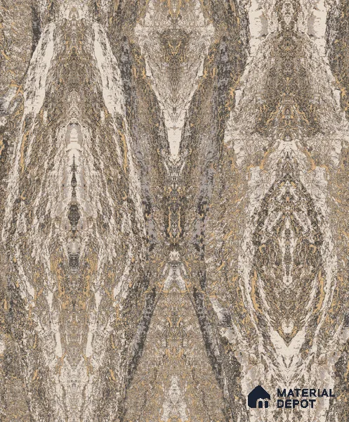 VA10108 | Brown Gold Symmetrical Ikat Abstract Look Wallpaper 5 Meter x 41.73 Inches - 56.99 Sq. Ft. | Minimum 15% wastage during installation