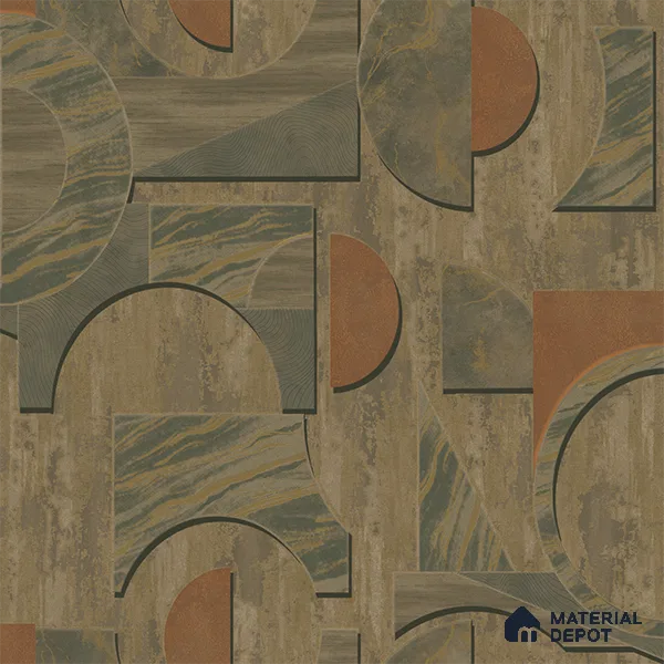 ST021018 | 10.05 Meter x 20.86 Inches Geometric Look Wallpaper - 57.33 Sq. Ft. | Minimum 15% wastage during installation