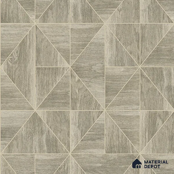 ST021061 | Beige Parquet Wood PVC Geometric Wallpaper - 10.05 Meter x 20.86 Inches, 57.33 Sq. Ft. (Min. 15% Wastage)