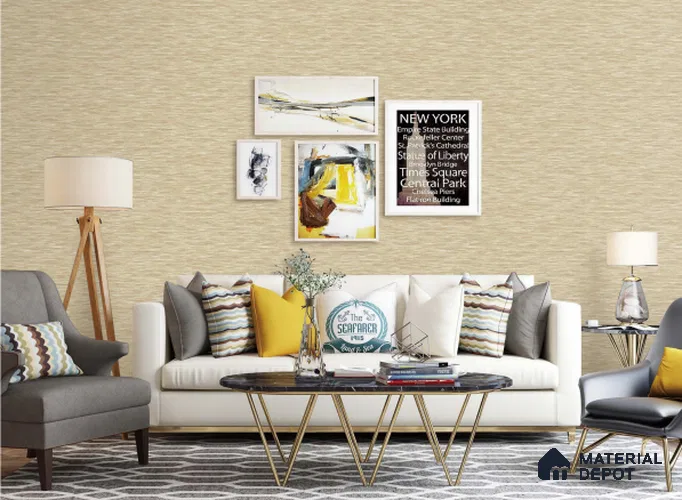 LA-9048 | 10 Meter x 21 Inch PVC Texture Look Wallpaper - 57 Sq. Ft. | Minimum 15% wastage during installation