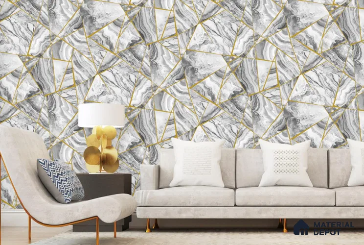 RG7009 | 10 Meter x 20.86 Inches Abstract Look PVC Wallpaper - 56.94 Sq. Ft | Minimum 15% wastage during installation