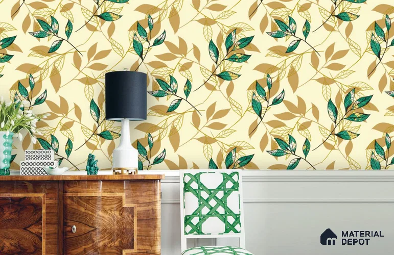 RG7028 | 10 Meter x 20.86 Inches Florals Look PVC Wallpaper - 56.94 Sq. Ft | Minimum 15% wastage during installation